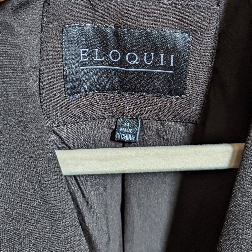 Eloquii black ruched sleeve blazer, sz 14 like new - Picture 4 of 4